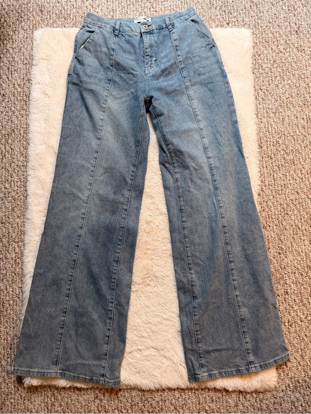 Fashion Nova Light Blue Wide Leg Jeans